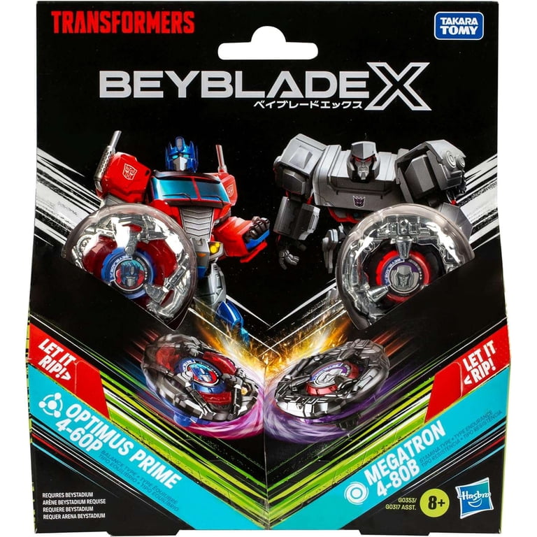 Hasbro Beyblade X Transformers Optimus Prime and Megatron Battle