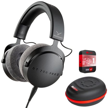 BeyerDynamic 729906 DT 700 PRO X Closed-Back Studio Headphones for Recording & Monitoring Bundle with 1 YR CPS Enhanced Protection Pack and Deco Gear Full-Sized Hard Body Professional Headphone Case