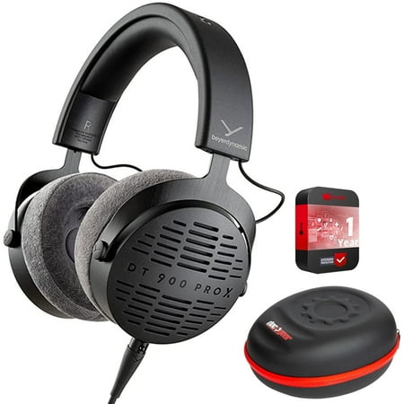 BeyerDynamic 737704 DT 900 PRO X Open-Back Studio Headphones for Mixing & Mastering Bundle with 1 YR CPS Enhanced Protection Pack and Deco Gear Full-Sized Hard Body Professional Headphone Case