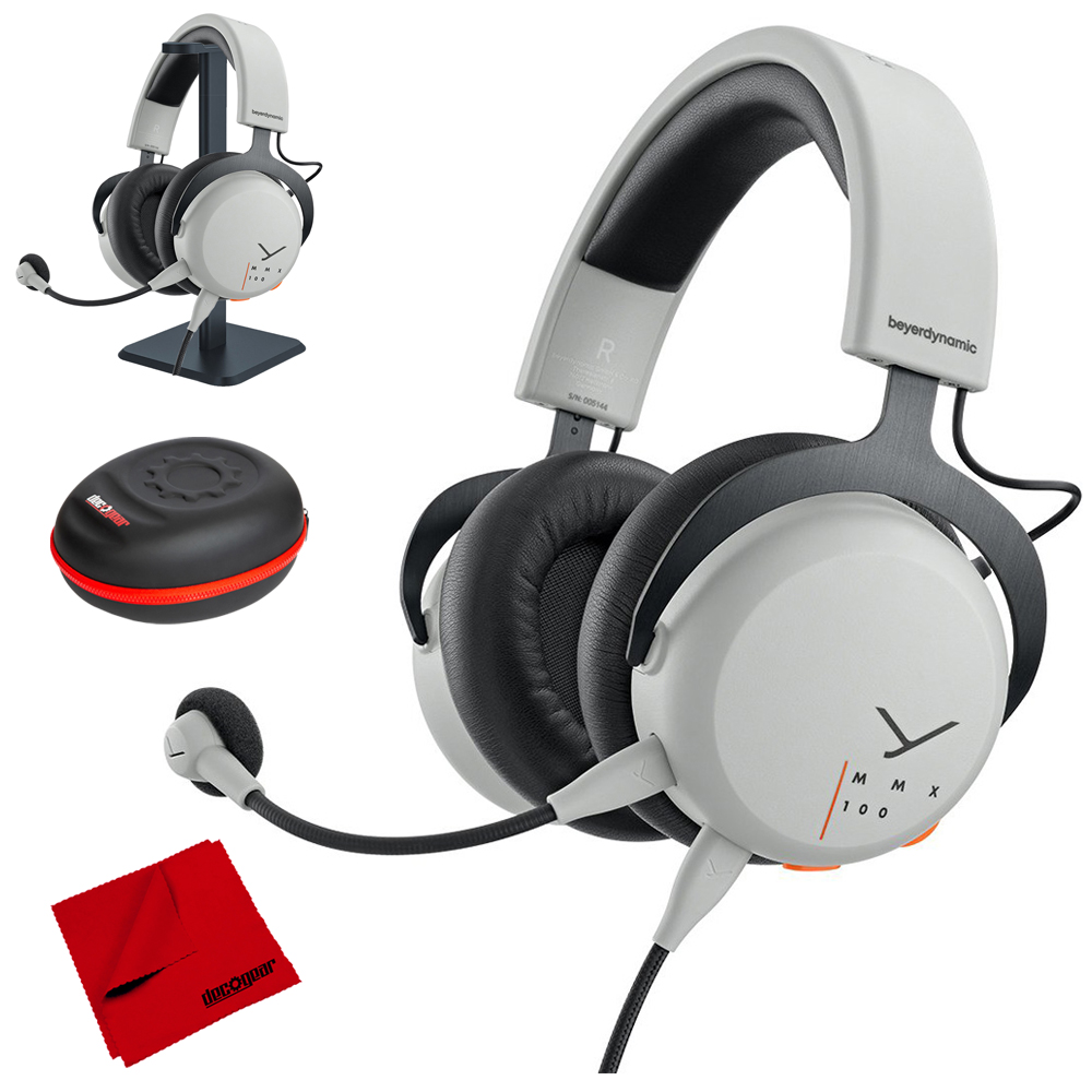 beyerdynamic MMX 100 Analog Gaming Headset (Black) Bundle with Headphone Mount with Built-in Cable Organizer (2 Items)並行輸入 MMX 100: Closed-Back Gaming Headset | beyerdynamic