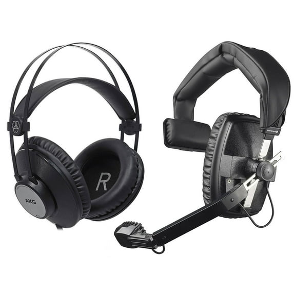 Beyerdynamic DT 108 Black 50 ohm Singe-Ear Broadcasting Headset+AKG Headphones
