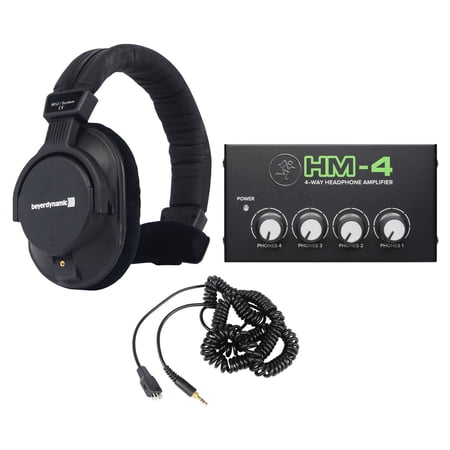 Beyerdynamic DT-252-80OHM Headphones+Mackie 4-Way Distribution Amplifier Amp