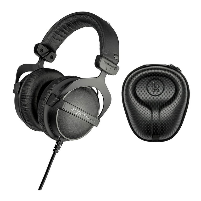 Beyerdynamic DT 770 PRO 32 Ohm Over Ear Studio Headphone Bundle with Knox Gear Hard Shell Case Walmart