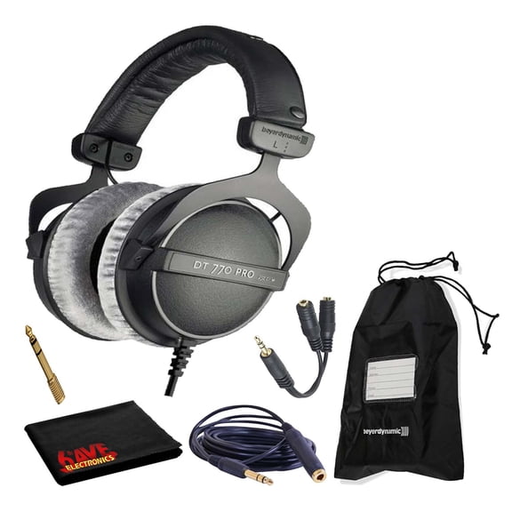 Beyerdynamic DT 770 Pro 250 Ohm Headphones with Splitter and Extension Cable