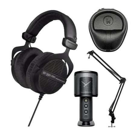 Beyerdynamic DT 990 PRO Studio Headphones (Ninja Black, Limited Edition) Bundle