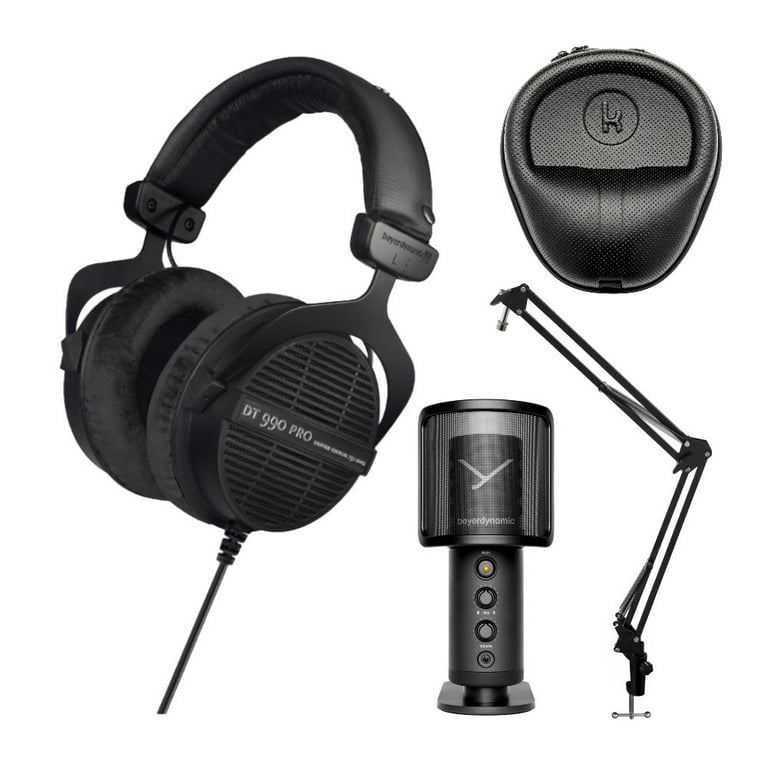 Beyerdynamic DT 990 PRO Studio Headphones (Ninja Black, Limited Edition)  Bundle 