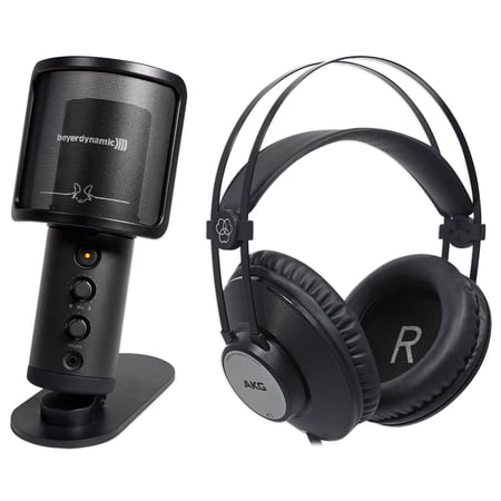 Beyerdynamic FOX Recording USB Podcast Microphone Mic+Stand+AKG K72 Headphones