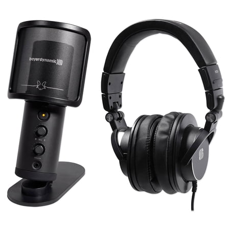 Beyerdynamic FOX Recording USB Podcast Microphone Mic+Stand+Presonus Headphones