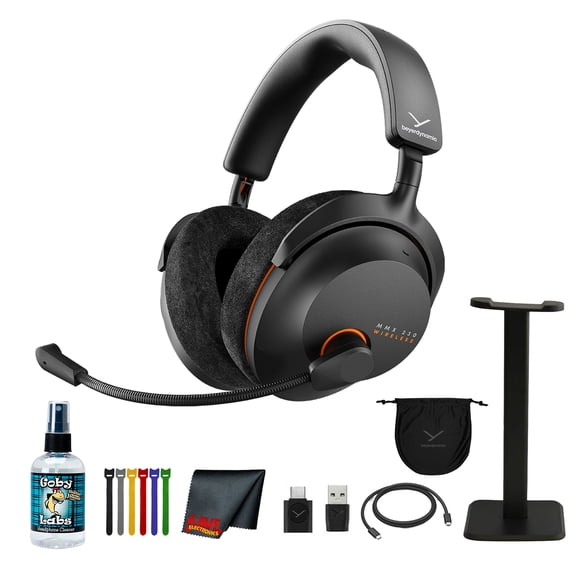 Beyerdynamic MMX 230 Wireless Gaming Headset | Bluetooth 6.0, Active Noise Canceling, USB-C Receiver, ENC Microphone, 60 Hour Battery, PC Console Mobile + Headphone Cleaner + Stand