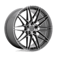 thumbnail image 1 of Beyern Aluminum Rim DAMON 18X8.5in Matte Gunmetal with Brushed Face Finish, 1885DMN155120G74, 1 of 3