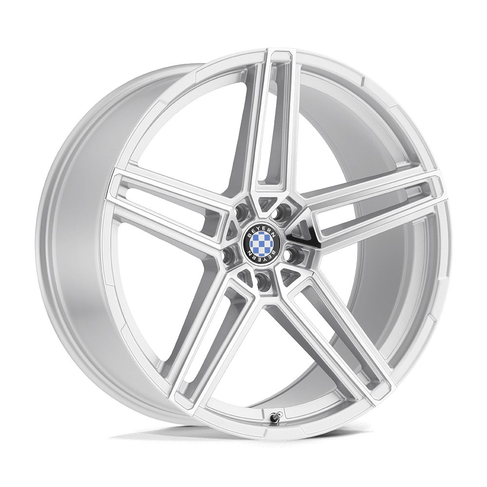 Beyern Gerade 19X9.5 5X120 25Et 72.56Cb Silver W/ Mirror Cut Face Wheel