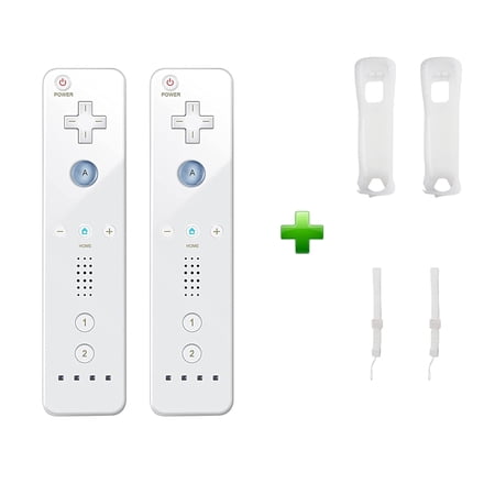 Beygo Motion Plus Remote Video Game Controller for Nintendo Wii and Wii U, White, 2 Count
