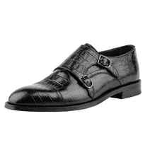 Beyoğlu Business Shoes, Men's Shoes Black Printed Men's Shoes, Office Casual Shoes, Black Leather Soles Men's Shoes, Leather Soles Loafer Model, Shiny Classic Men's Shoes, Sole, Black 40