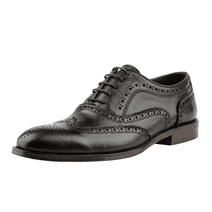 Beyoğlu Shoes Full Grain Leather with Leather Sole Men's Shoes, Suit Shoes Men, Business Shoes Men, Stylish and Classic Oxford Suit Shoes Men, Black, 44