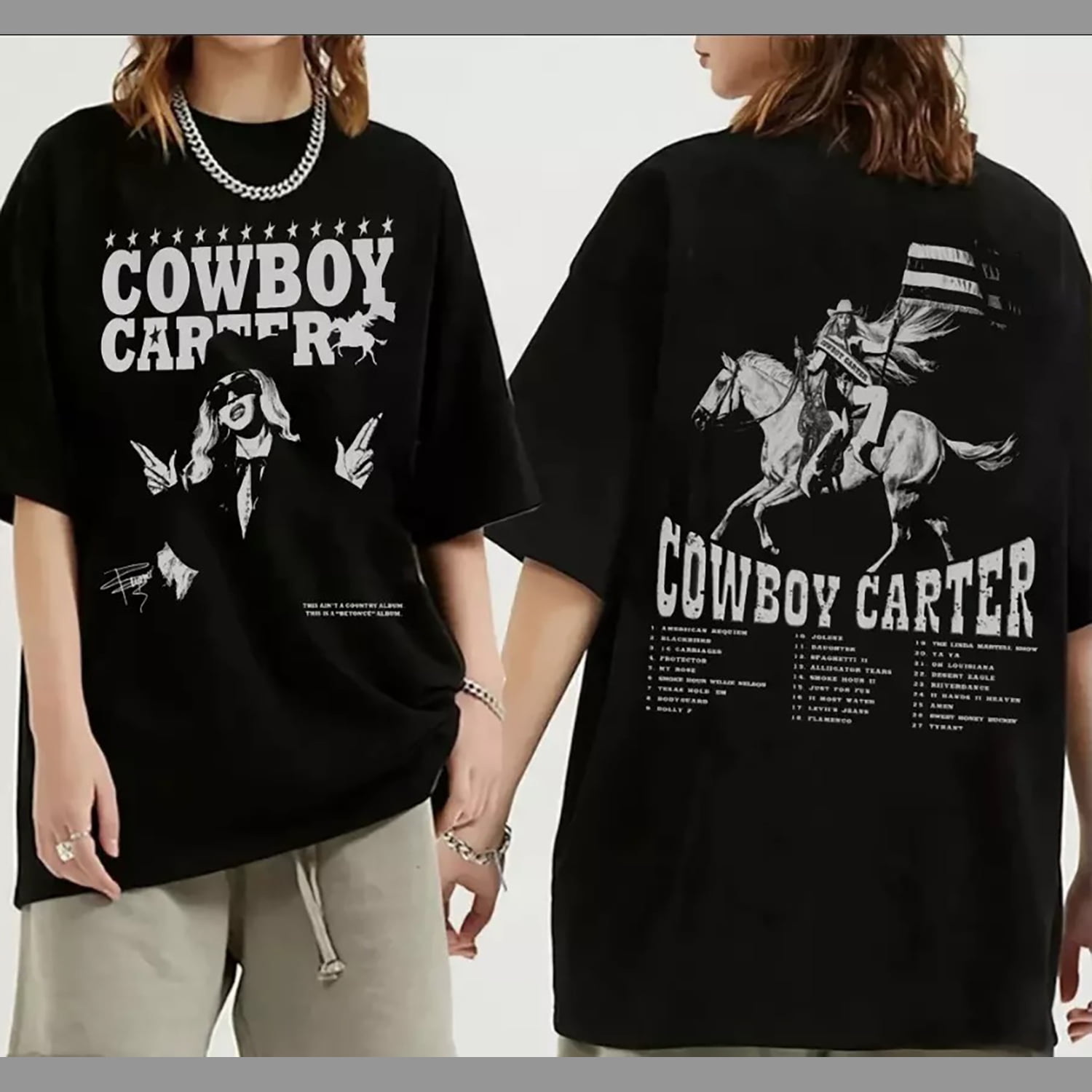 Beyonce Cowboy Carter Music Tour 2024 T shirt Black Gift Fans Music