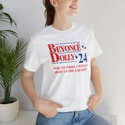 MIRACLESPIRIT Beyonce Dolly '24 Unisex Jersey Short Sleeve Tee, Beyonce Cowboy Carter Shirt, Cowboy Carter Shirt, Beyonce Shirt, Dolly Parton Shirt
