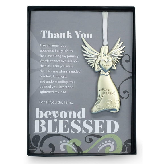 Beyond Blessed Angel with Thank You Sentiment - Gratitude Gift/Appreciation Gift/Thank You Gift for Friends/Mentor/Co-Worker/Neighbor/Thank You Ornament