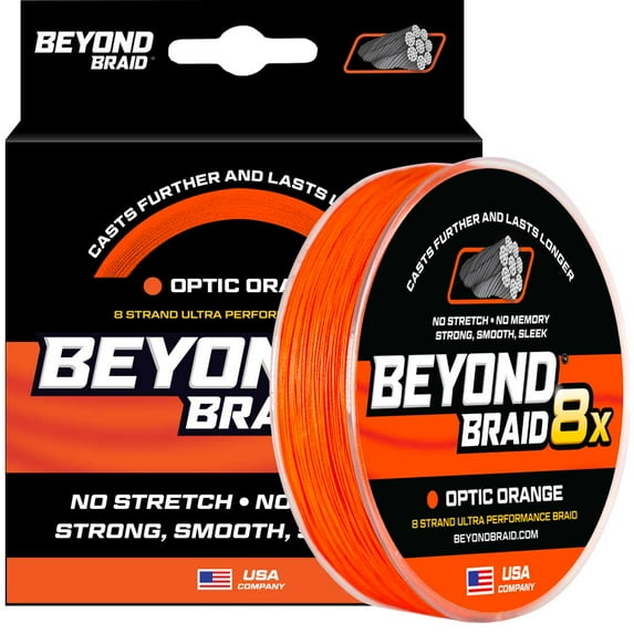 Beyond Braid Optic Orange 8X 300 Yards 80LB