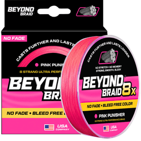 Beyond Braid Pink Punisher 8X - No Fade - 300 Yards 30LB