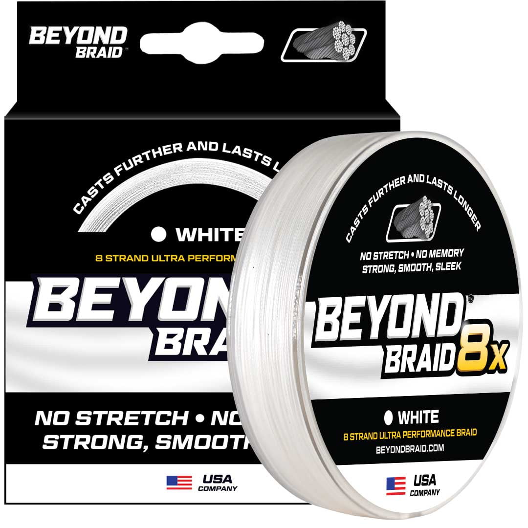 Beyond Braid Green 8X Braided Fishing Line - 150 Yards, 8LB Test, Low Stretch & Abrasion Resistant