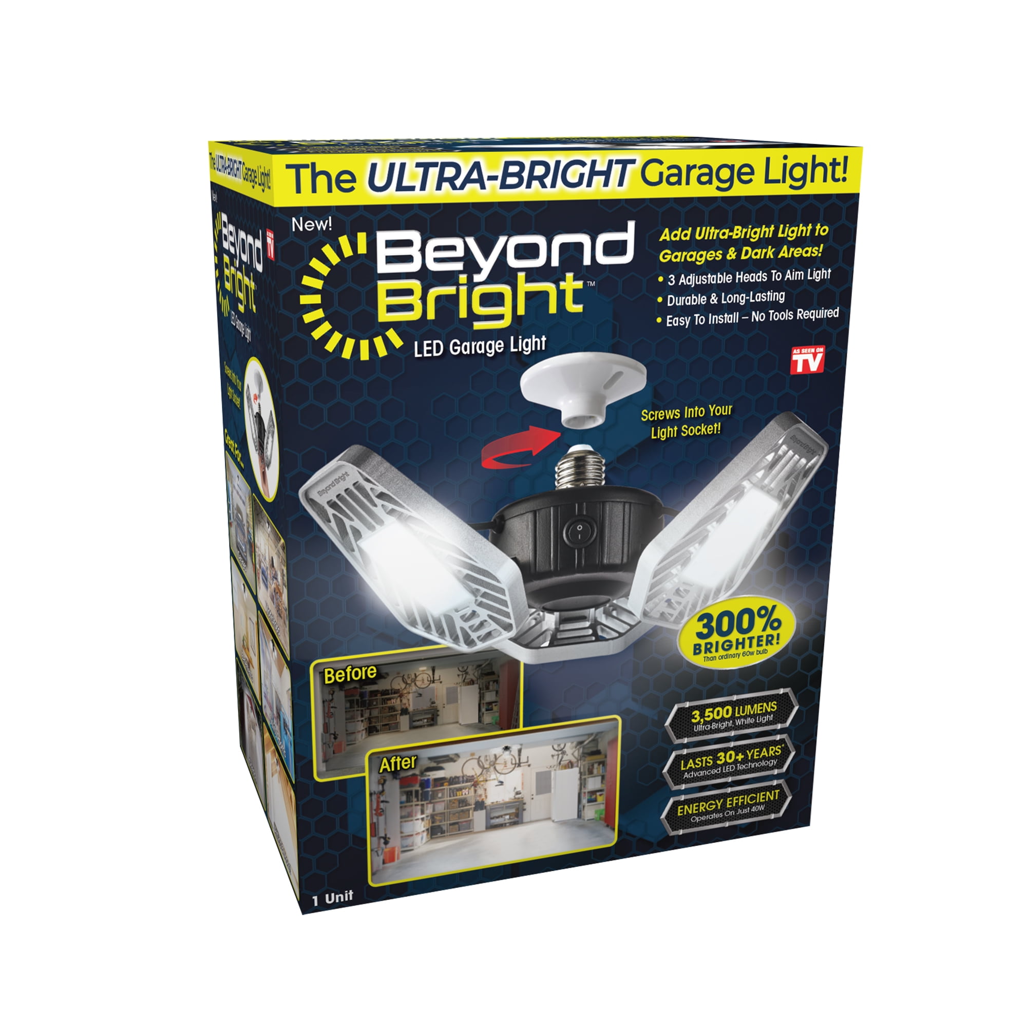 Toerist Vaarwel Intrekking Beyond Bright Garage Light LED Light, 3,500 Lumens - Walmart.com