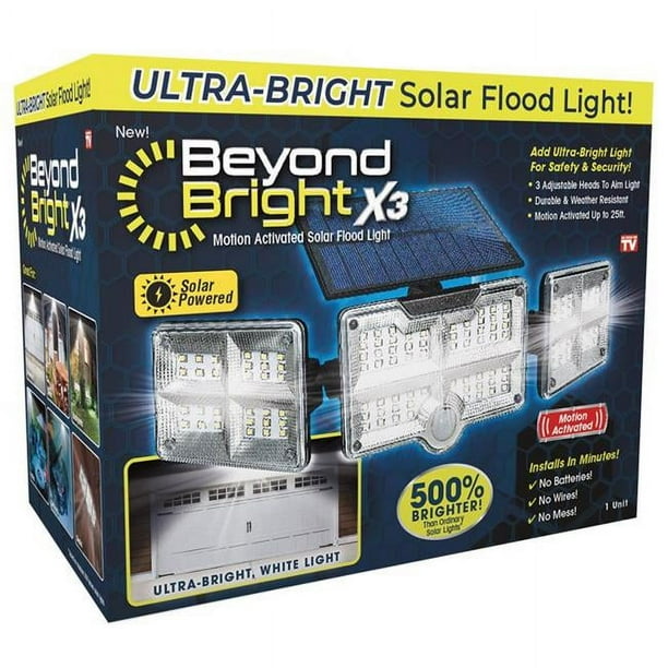 Beyond Bright X3 Motion Activated Ultra Bright Solar Flood Light 