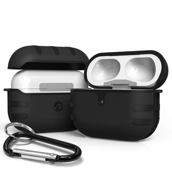 Beyond Cell Duo Shield Pro Black Case Cover Designed for Airpods Pro Charging Case Protection