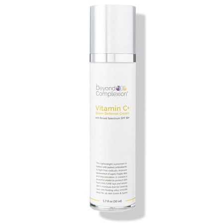 Beyond Complexion Brightening C+ Sheer Defense SPF 30 - Oil-Free, Fast-Absorbing SPF Makeup that Reduces Redness and Evens Skin Tone
