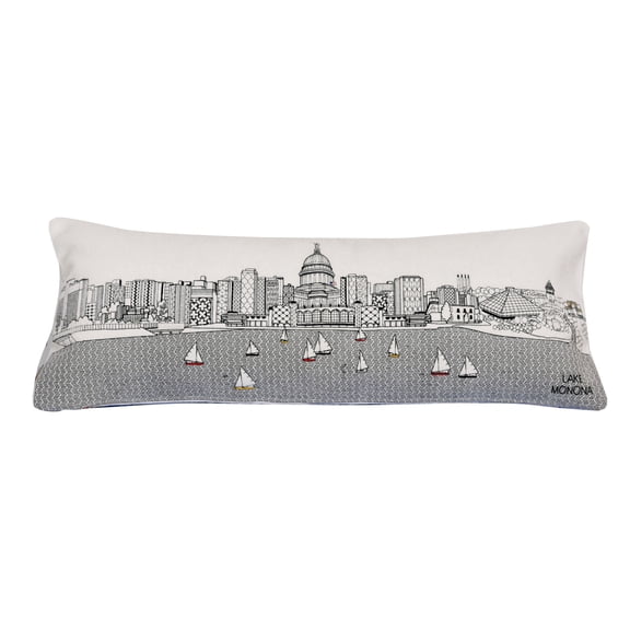 Beyond Cushions Madison Queen Day Embroidered Skyline Pillow