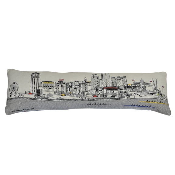 Beyond Cushions Oklahoma City King Day Embroidered Skyline Pillow