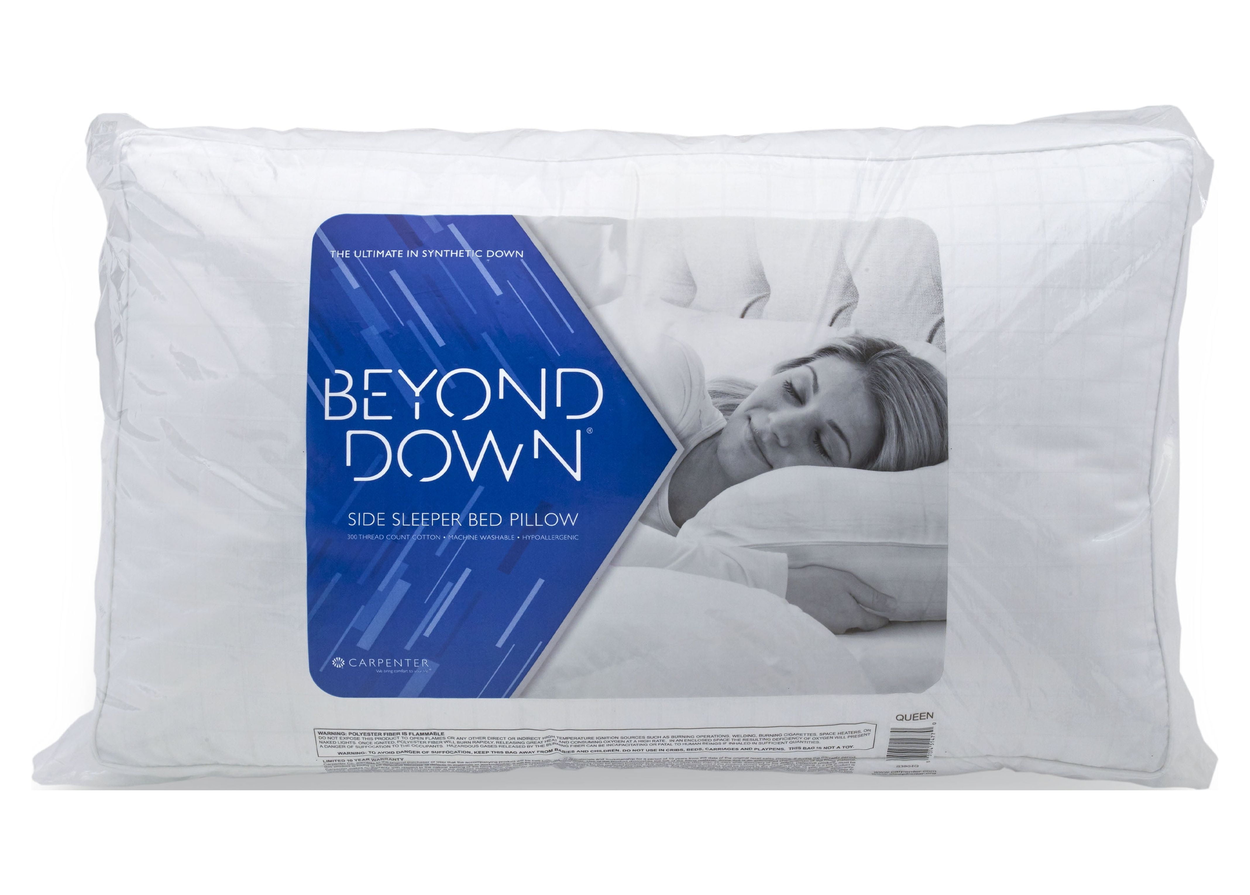 Beyond Down King Size Hypoallergenic Side Sleeper Pillow