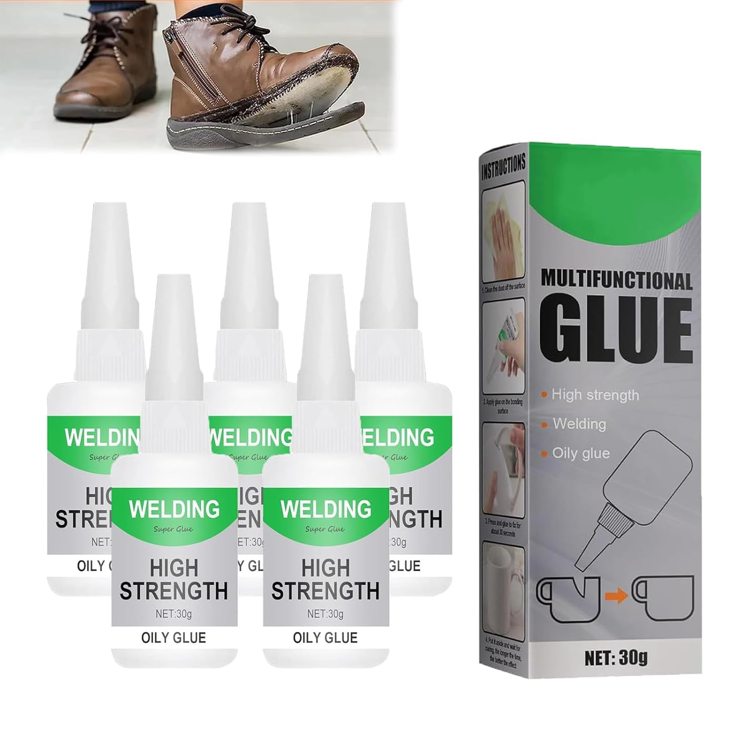 Pickelect High-Strength Oily Glue - 50g Multipurpose Adhesive For Metal, Wood, Ceramic, Leather & Glass (2 Pack) 5 thumbnail image