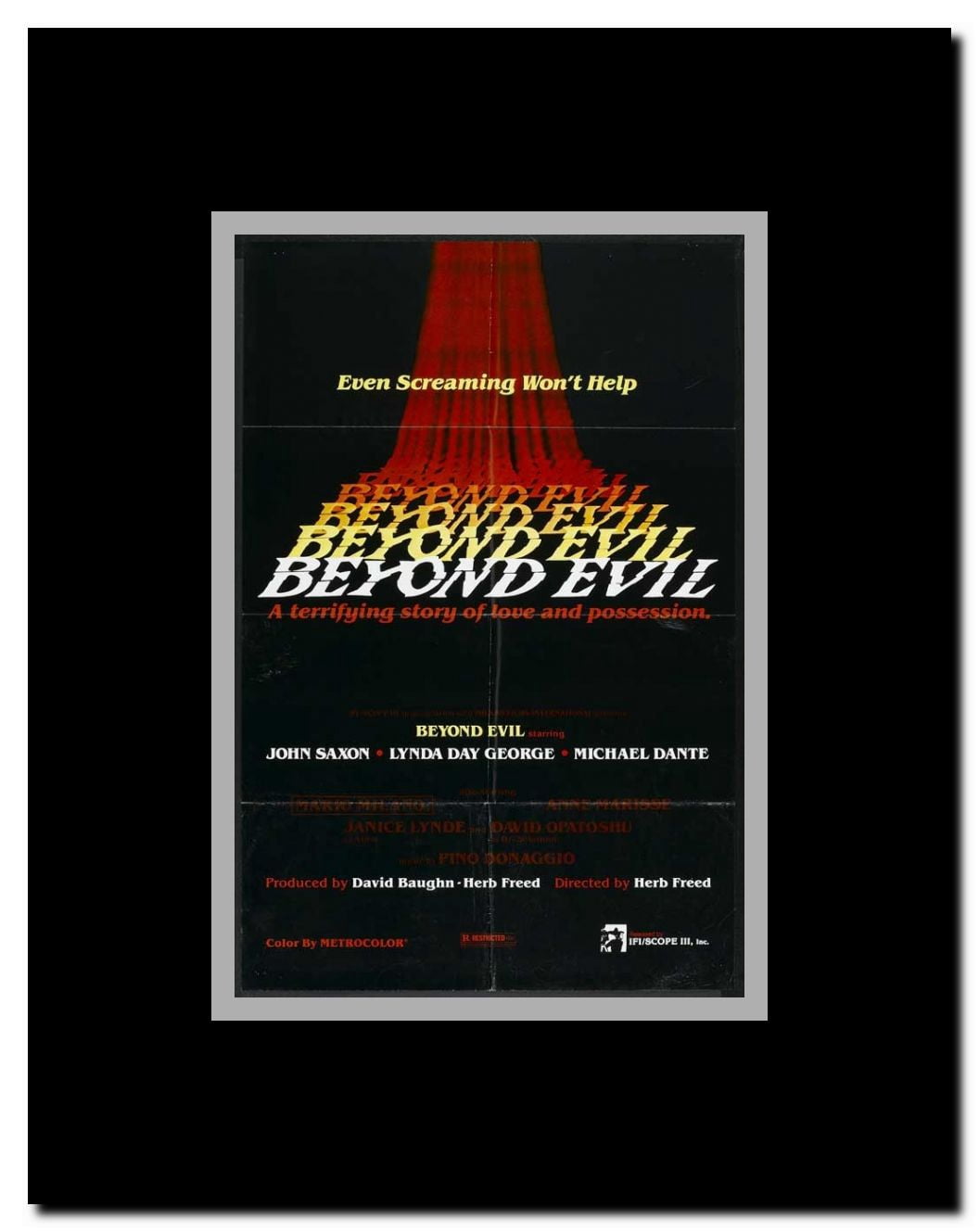 Beyond Evil Framed Movie Poster