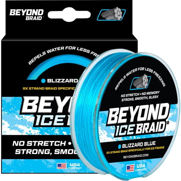 Beyond ICE Braid 100 Yard Spool - Blizzard Blue 100 Yards 10LB