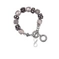 thumbnail image 1 of & Beyond Infinity Sign Black Pebble Bead Charm Bracelet, 1 of 1