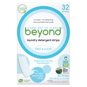 Beyond Laundry Detergent Strips [32 strips] - Free & Clear