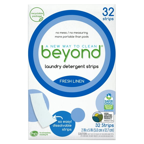 Beyond Laundry Detergent Strips [32 strips] - Fresh Linen