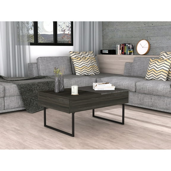 Beyond Lift Top Coffee Table With Two Legs And One Drawer, / Look, Particle Board, 38.2 In. Width, 25.55 Depth, 58.24 Lb Weight, Multicolor Color, Legs, Height, Colorful Pattern