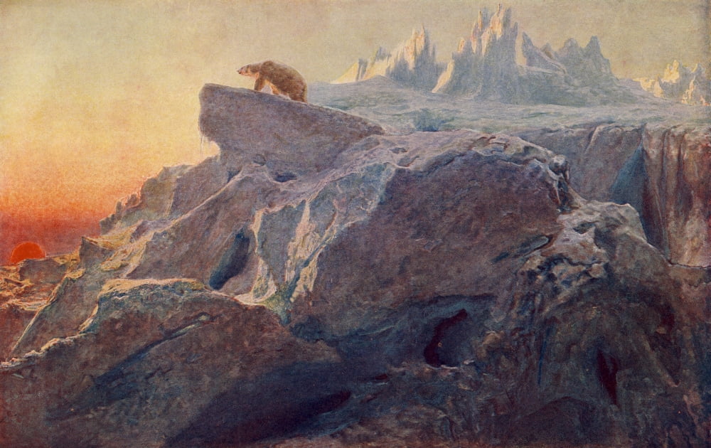 Beyond Mans Footsteps Canvas Art - Briton Riviere (18 x 24)