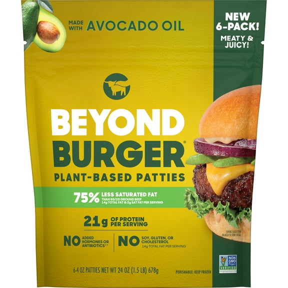 Beyond Meat Beyond Burger Plant-Based Patties 6 pk, 24 oz
