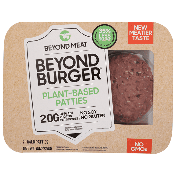 Beyond Meat Burger Plant Based Patties, 8 oz (Pack of 8)