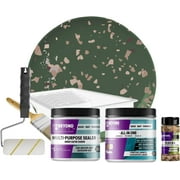 Beyond Paint Countertop Makeover Kit with Paint, Sealer, Flecks and Tools for Countertops, Forest Green