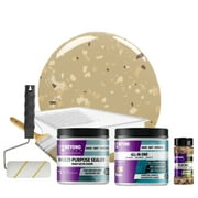 Beyond Paint Countertop Makeover Kit with Paint, Sealer, Flecks and Tools for Countertops, Linen
