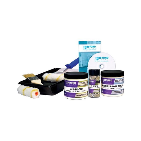 Beyond Paint Countertop Makeover Kit with Paint, Sealer, Flecks and Tools for Countertops, Off White