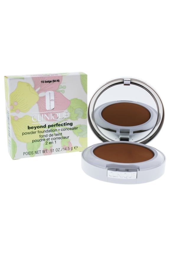 Beyond Perfecting Powder Foundation+Concealer # 15 Beige (M-N) by Clinique for Women - 0.51 oz Found