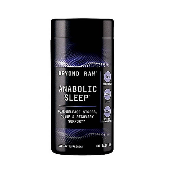 Beyond Raw Anabolic Sleep | Duel-Release Stress, Sleep, & Recovery Support | 60 Count