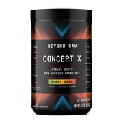 Beyond Raw Concept X | Clinically Dosed Pre-Workout Powder | Contains Caffeine, L-Citrulline, Creatine, and Beta-Alanine | Gummy Worm | 20 Servings