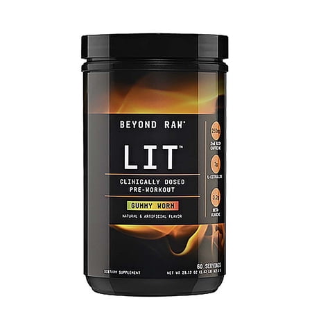 Beyond Raw, LIT, Clinically Dosed Pre-Workout, Gummy Worm, 1.82 lb (825.6 g), GNC