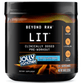 thumbnail image 1 of Beyond Raw Lit Pre-Workout Powder, Jolly Rancher® Blue Raspberry, 250mg Caffeine, 7.48 oz, 1 of 7
