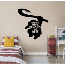 There's More Beyond The Reef - Maui Moana Character Maui and Fish Hook Kids Room Decor Vinyl Wall Art Sticker Wall Decal Home Kids Study Room Boys Girls Room Décoration Décor Size (10x8 inch)